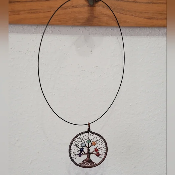 Tree Of Life 7 Chakra Necklace - Picture 3 of 5